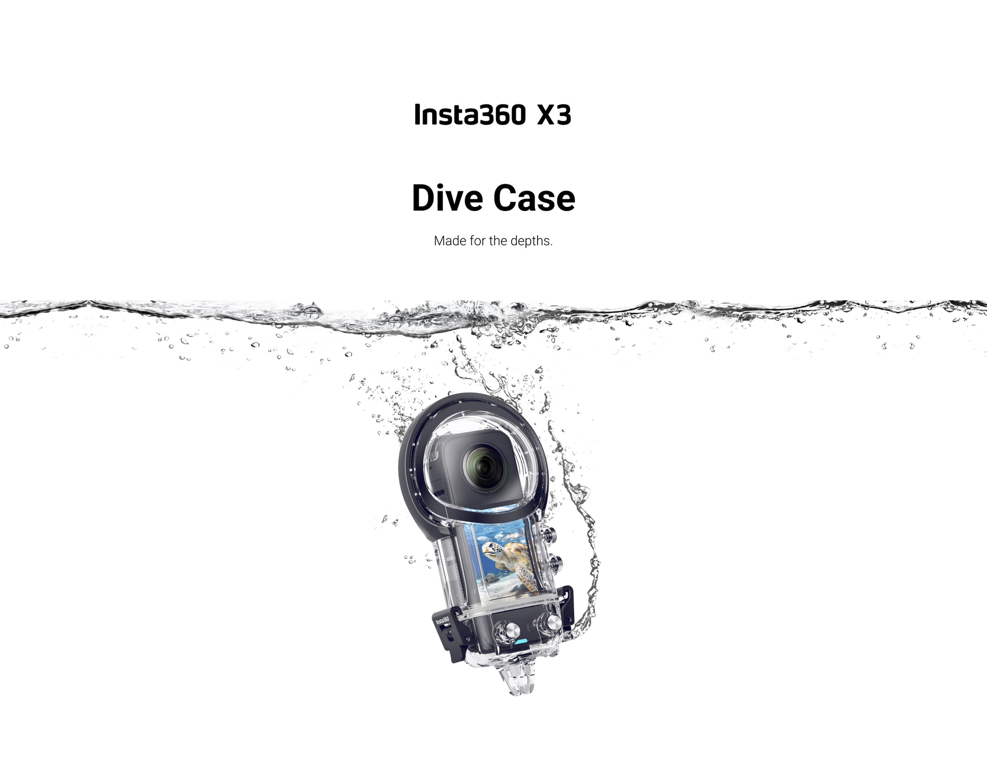 X3 Invisible Dive Case designed for Insta360 X3 provides waterproof protection for underwater adventures