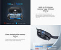Rechargeable LED Headlamp with built-in battery and clear battery status indicator for camping use