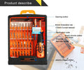 JAKEMY JM-8101 precision screwdriver set featuring a variety of tools and a bright chrome plated handle