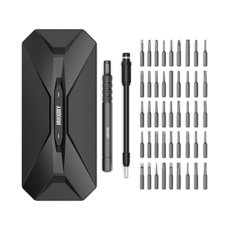 Jakemy JM-8175 precision screwdriver set with 45 interchangeable bits and ergonomic handle for versatile repairs