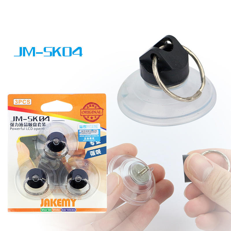 JAKEMY JM-SK04 phone repair tool set featuring suction cups for easy screen removal