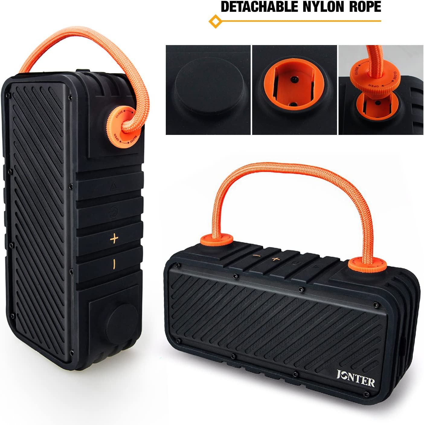 VMIDirect Shockproof Wireless Speaker with Detachable Nylon Rope for Outdoor Use