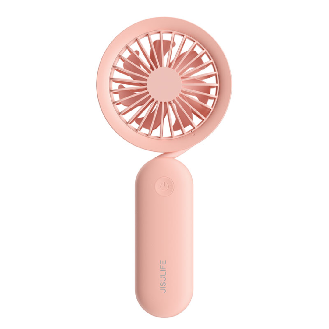 FA15 Mini Personal Fan in Soft Pink Color with Ergonomic Handle for On-the-Go Comfort