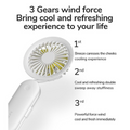 FA15 Mini Personal Fan with three wind speed settings for a refreshing cooling experience