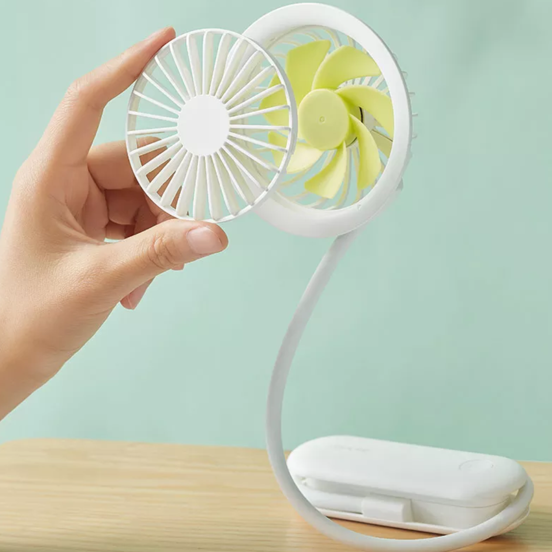 FA15 Mini Personal Fan with detachable design and flexible neck for easy positioning