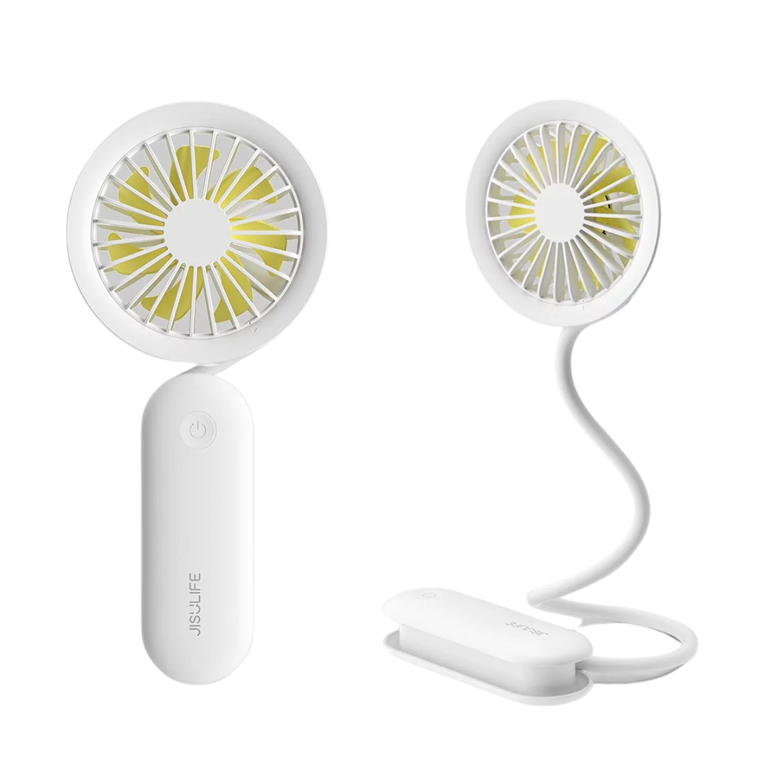 FA15 Mini Personal Fan in white, compact and portable design for on-the-go cooling