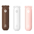 VMIDirect portable mini fan power bank in brown white and pink with bear design handheld fans