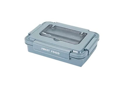 VMIDirect Stainless Steel Leakproof Bento Lunch Box in blue with a clear lid for meal storage