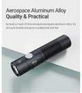 VMIDirect LED Flashlight Type-C Rechargeable made of durable aerospace aluminum alloy for quality and practicality