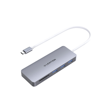 LENTION C15 Adapter for Samsung Galaxy Book with USB ports and SD card slot for versatile connectivity