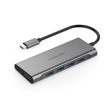 USB-C hub with 4K HDMI and four USB 3.0 ports for seamless connectivity