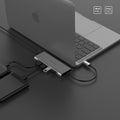 USB-C hub with 4K HDMI connected to a laptop and external devices