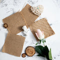 Linen Mat Photo Props arranged with natural elements and decorative accents for photography styling