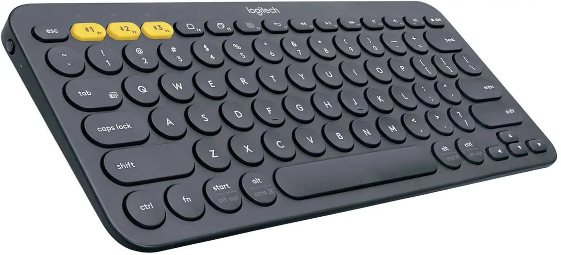 Logitech Bluetooth Keyboard with Round Key Design for Easy Typing and Multi-Device Pairing