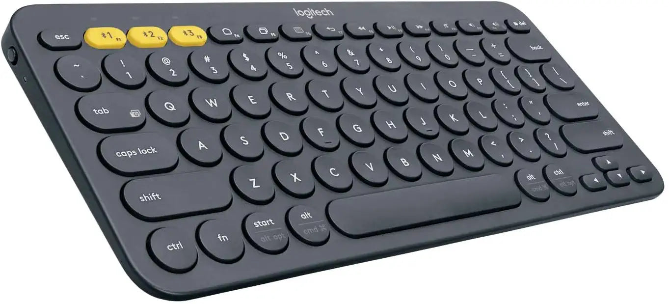 Logitech Bluetooth Keyboard with Round Key Design for Easy Typing and Multi-Device Pairing