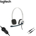 Logitech Stereo Wired Headset with adjustable microphone and in-line volume control for clear audio