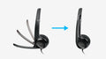 VMIDirect USB Computer Headset in Black with Adjustable Microphone and Comfortable Ear Cushions
