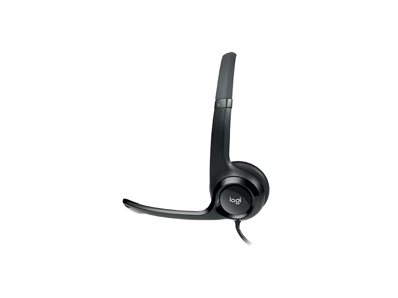 Logitech USB Computer Headset with adjustable headband and clear audio quality