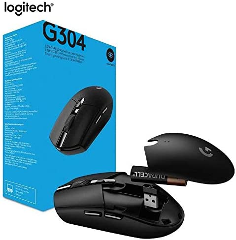 Logitech G304 Wireless Gaming Mouse with USB Receiver and Battery Slot for Gamers