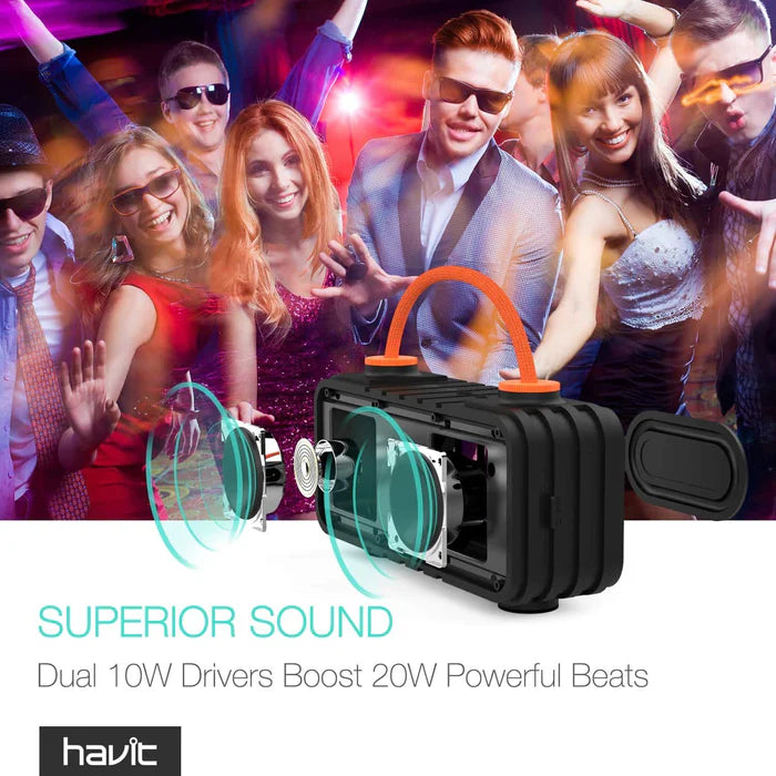 Havit M22 Sandproof and Shockproof Wireless Speaker Black