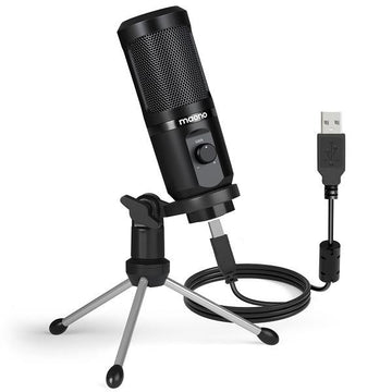VMIDirect Microphone Portable Studio Mic with Adjustable Stand and USB Connection for Easy Recording