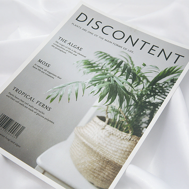 VMIDirect Magazines Card Decoration featuring the cover of Discontent with plant imagery