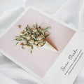 VMIDirect Magazines Card Decoration featuring a beautiful floral arrangement on light pink background