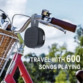 VMIDirect Magnetic Wireless Speakers attached to a bicycle, showcasing portability and song capacity
