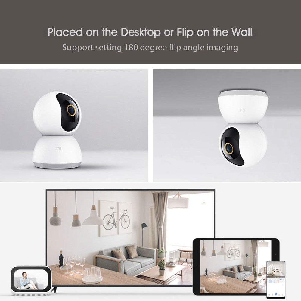 Wireless CCTV Security Camera with 180 degree flip angle, suitable for desktop or wall mounting