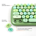 Mofii Candy BT keyboard for IOS and Android with detachable pastel green and blue keycaps