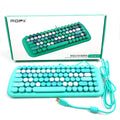 MOFII Candy M keyboard with lights in teal with round keys and USB cable by VMIDirect
