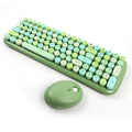 Mofii Candy XR wireless keyboard and mouse combo in pastel green and blue colors