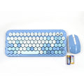 Mofii Honey PLUS gaming keyboard set with hexagonal keys and matching blue wireless mouse