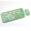 Mofii Honey PLUS gaming keyboard set in green with hexagonal keys and matching wireless mouse