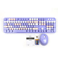 Mofii Sweet Mixed 2.4G keyboard for PC with wireless purple keyboard and mouse set
