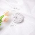 Round Natural Stone Props in Gray, measuring 8cm in diameter and 1cm thick for photography use