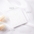 VMIDirect Natural Stone Props in White, Square Shape, 10cm x 10cm x 0.7cm for Photo Backgrounds