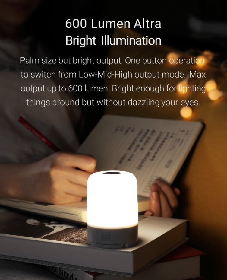 Portable Tourist Lamp with 600 lumen brightness for easy illumination while camping or reading