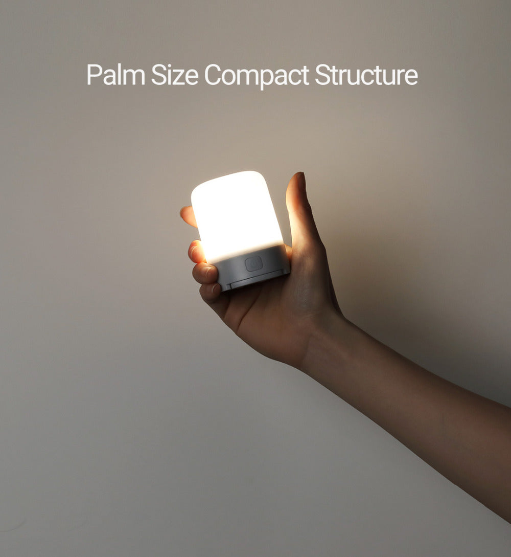 VMIDirect Portable Tourist Lamp in hand, showcasing its palm size compact structure for easy carrying