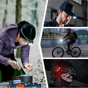Multifunction Rechargeable LED Headlamp ideal for camping, biking, and nighttime cooking activities