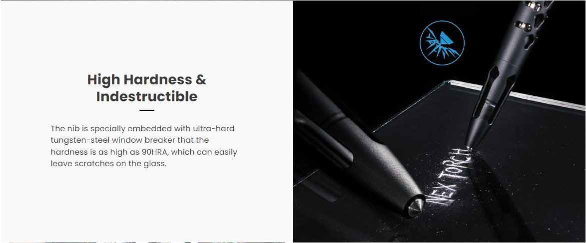 VMIDirect Safety Pen designed with a tungsten-steel window breaker for high durability and scratch resistance