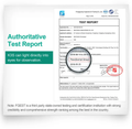 Test report showcasing VMIDirect White Light Medical Penlight certification and quality assurance