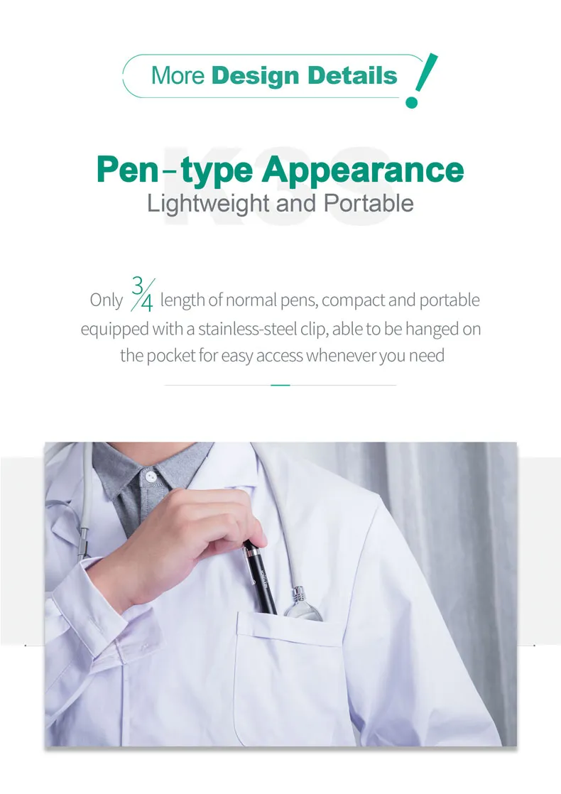 VMIDirect White Light Medical Penlight in a compact pen-type design, ideal for healthcare professionals