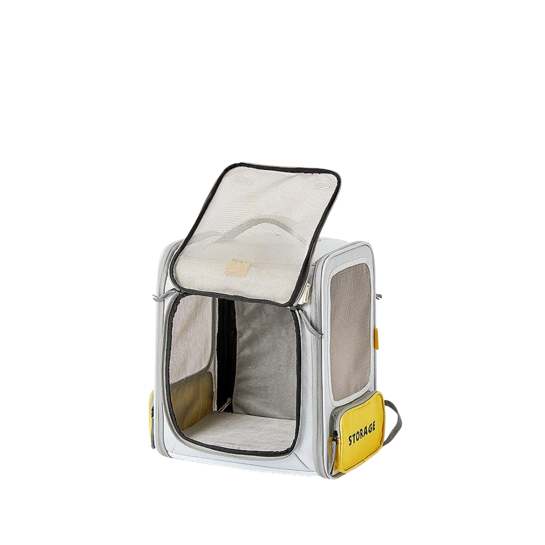 VMIDirect breathable pet travel backpack with mesh panels and storage pockets for comfortable pet transport