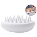 Petkit gentle cat brush for shedding in white with soft silicone bristles for comfortable grooming