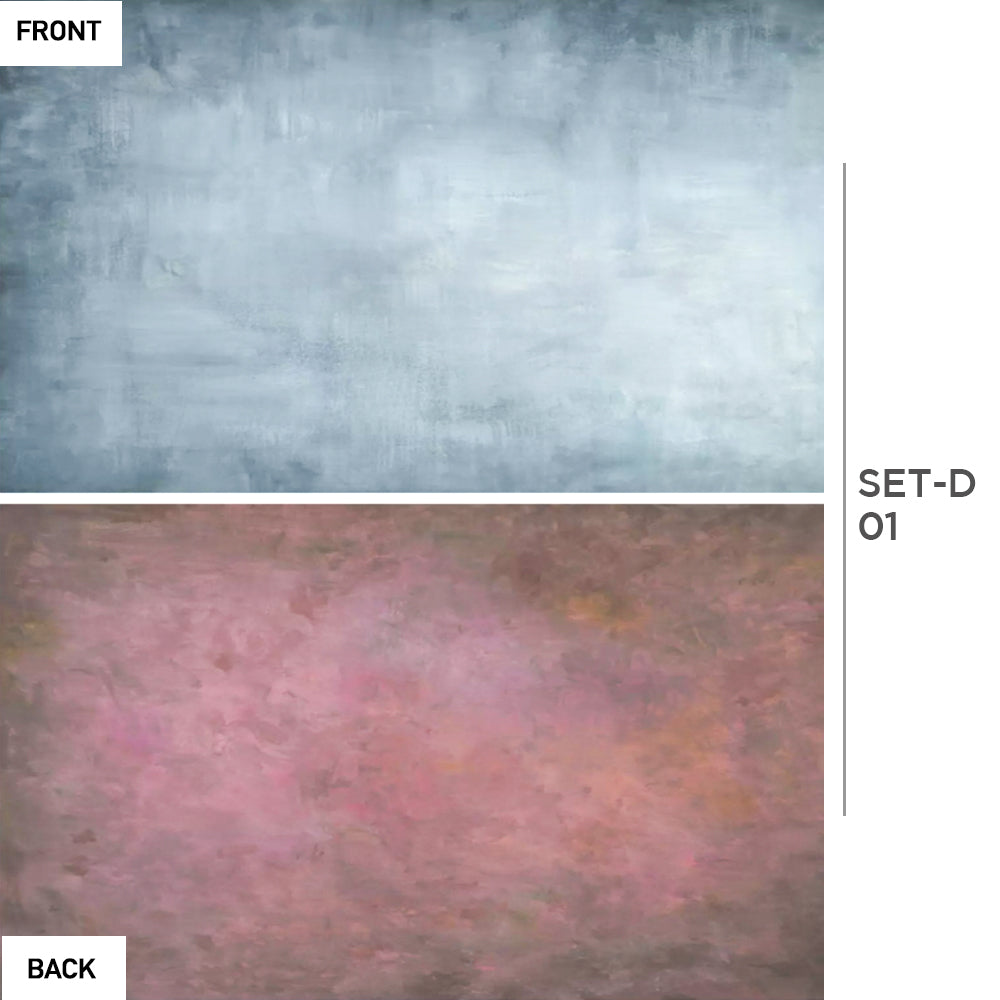 VMIDirect Photo Background Paper featuring a soft blue front and a pastel pink back for versatile photography setups