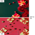 VMIDirect Photo Background Paper featuring a green front and a red back with festive decorations