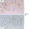 VMIDirect Photo Background Paper with floral designs in soft pink and blue colors for photography