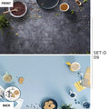 VMIDirect Photo Background Paper with textured gray and solid blue surfaces for photography props
