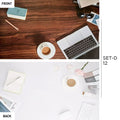 VMIDirect Photo Background Paper Set-D 12 with two styles: wood and white for photography use